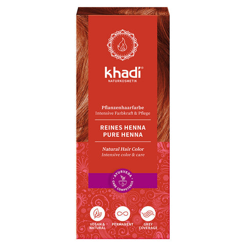 khadi Pflanzenhaarfarbe Reines Henna Bio 100g