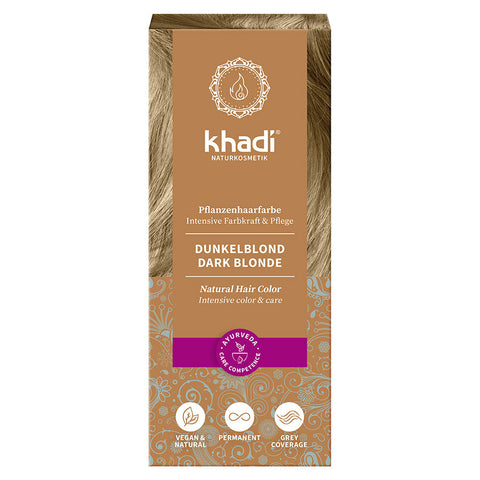 khadi Pflanzenhaarfarbe Dunkelblond Bio 100g