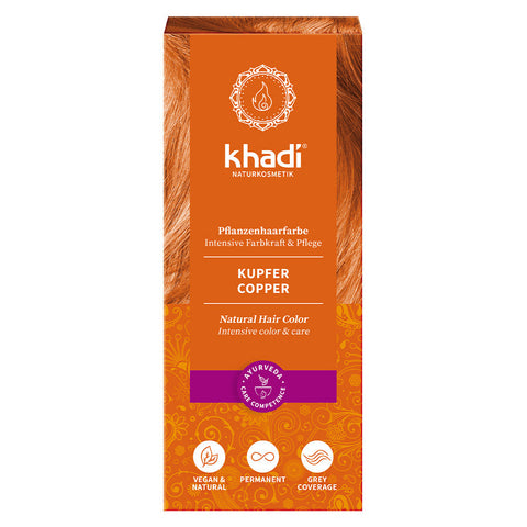 khadi Pflanzenhaarfarbe Kupfer Bio 100g