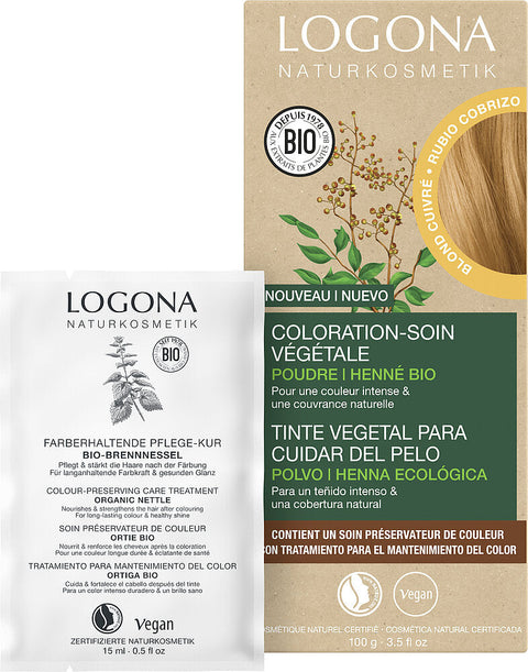 Logona Pflanzenhaarfarbe Pulver Kupferblond Bio 100g
