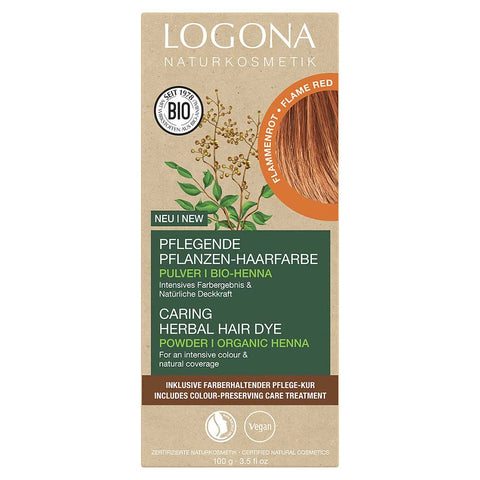 Logona Pflanzenhaarfarbe Pulver Flammenrot Bio 100g