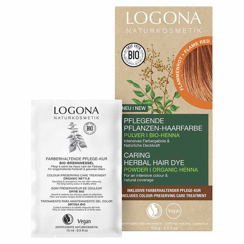 Logona Pflanzenhaarfarbe Pulver Flammenrot Bio 100g