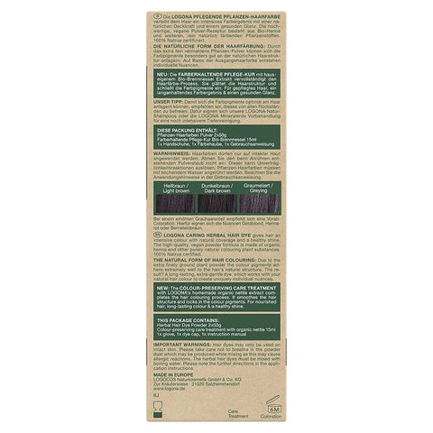 Logona Pflanzenhaarfarbe Pulver Schwarzbraun Bio 100g