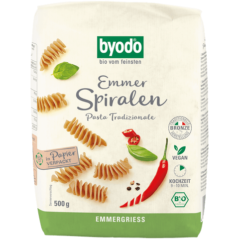 BYODO Spiralen Sommerdinkel 500g Bio
