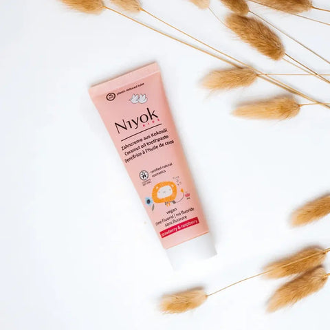 Niyok Zahncreme aus Kokosöl - Erdbeere & Himbeere KIDS Bio 75ml