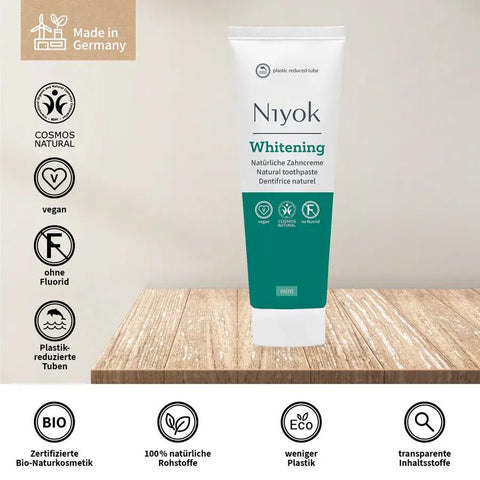 Niyok Natürliche Zahncreme Whitening Minze Bio 75ml