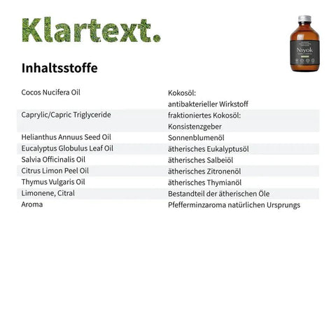 Niyok Mundziehöl aus Kokosöl - Pfefferminze Bio 200ml