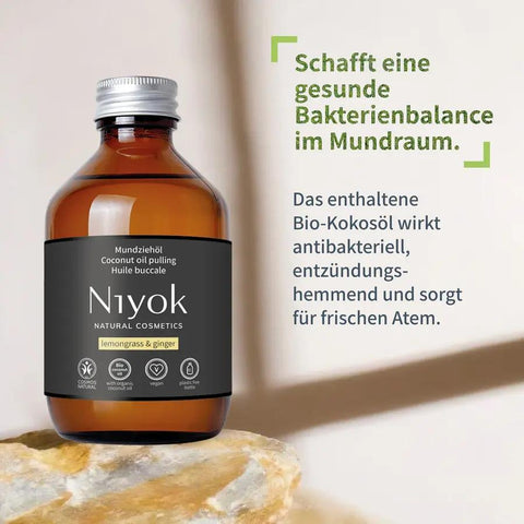 Niyok Mundziehöl aus Kokosöl - Zitronengras & Ingwer Bio 200ml