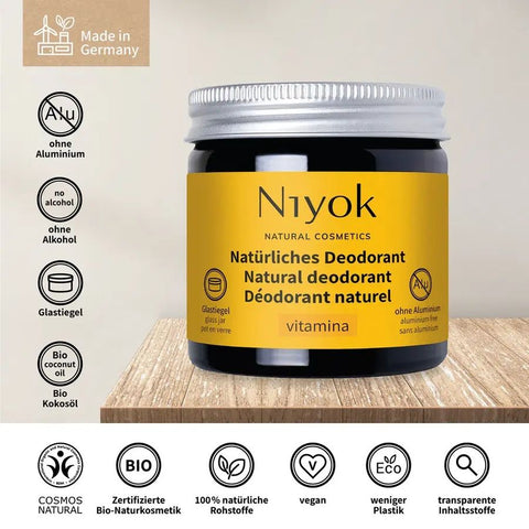 Niyok 2 in 1 anti-transpirante Deocreme - Vitamina Bio 40ml