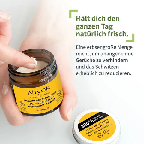 Niyok 2 in 1 anti-transpirante Deocreme - Vitamina Bio 40ml