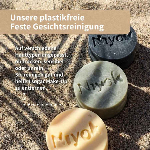 Niyok Feste Gesichtsreinigung - Patchouli feuchtigkeitsspendend Bio 80g