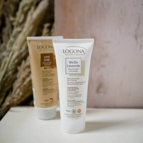 Logona Weiße Lavaerde Waschcreme Lotusblüte Bio, 200ml
