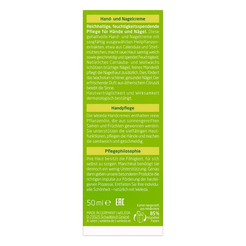 WELEDA Citrus Hand- und Nagelcreme Bio 50ml