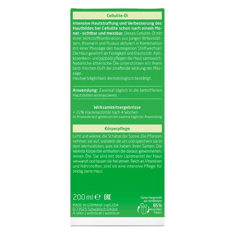 WELEDA Birke Cellulite-Öl Bio 200ml