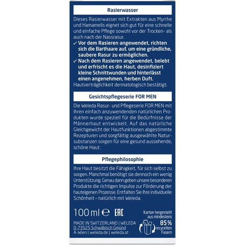 WELEDA For Men Rasierwasser Bio 100ml