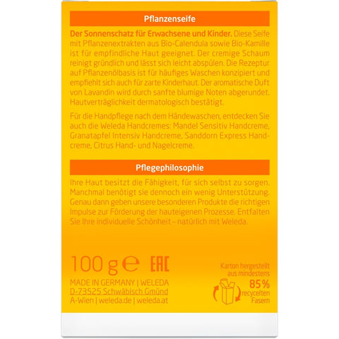 WELEDA Calendula Pflanzenseife Bio 100g