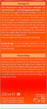 Weleda Massageöl mit Arnika Bio 200ml