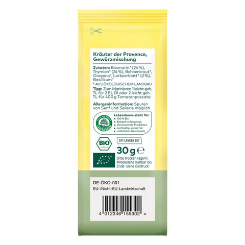 Lebensbaum Kräuter der Provence, geschnitten und getrocknet Bio 30g