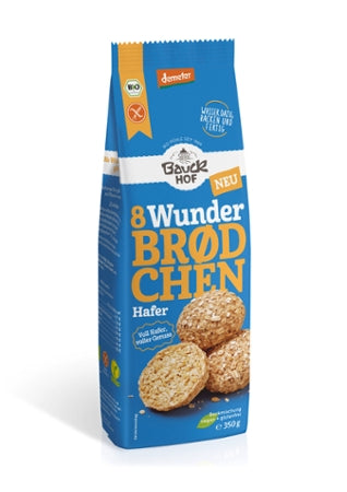 Bauck Mühle Wunderbrödchen Hafer 350g Demeter - glutenfrei