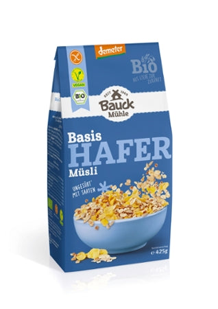 Bauck Mühle Hafer Müsli Basis glutenfrei Demeter Bio 425g