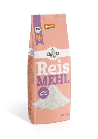 Bauck Mühle Reismehl Vollkorn 500g Demeter - glutenfrei