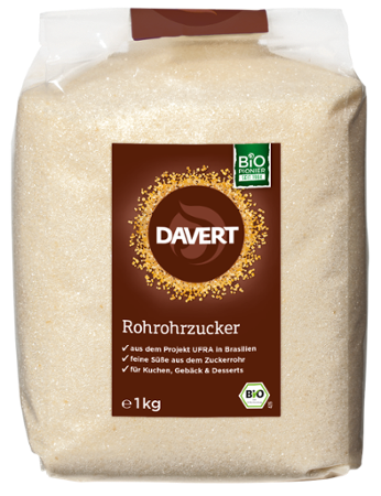 DAVERT Rohrohrzucker UFRA 1kg Bio