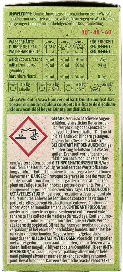 AlmaWin Color Waschpulver Lindenblüte 1kg Bio