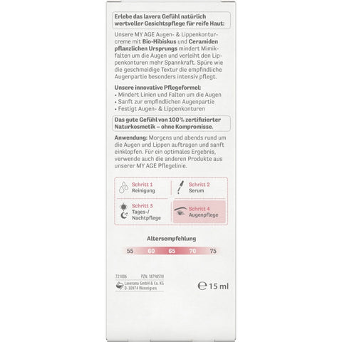 Lavera MY AGE Augen- & Lippenkonturcreme Bio 15ml