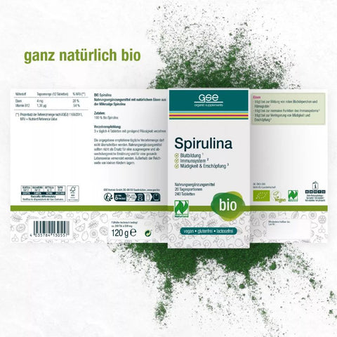 GSE Naturland Bio Spirulina 240 Tabletten à 500 mg , 120gr