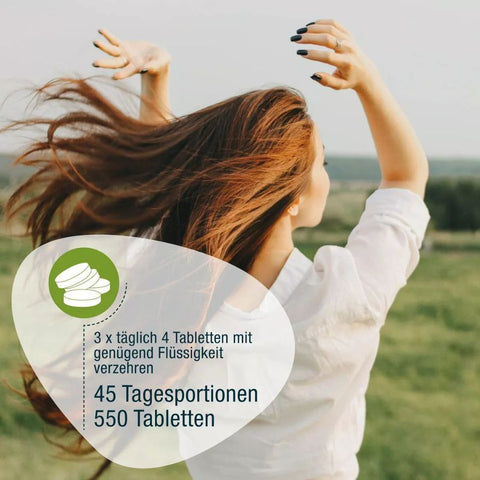 GSE Naturland Bio Spirulina 550 Tabletten à 500 mg , 275gr