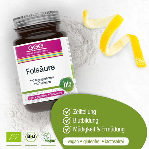 GSE Folsäure Compact (Bio), 120 Tabl. à 280 mg, 34g