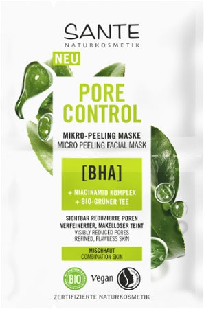 Sante Naturkosmetik Pore Control Mikro-Peeling Maske Bio 2x4ml
