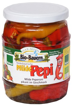 Isarmoos Bauern - Biohof Laurer Peperoni mild ATG:190g, im Glas
