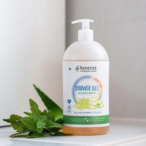 benecos WELLNESS MOMENT Shower Gel Family Size Bio 950ml