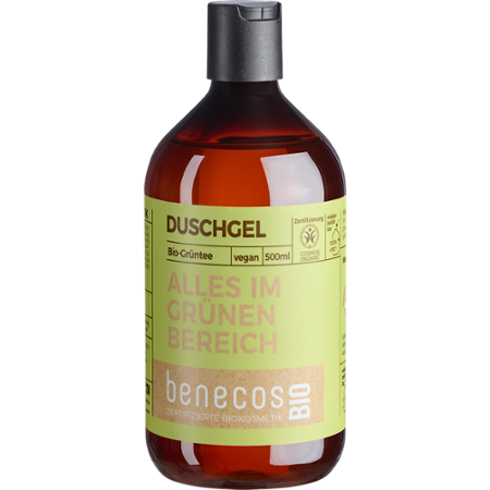 benecos Duschgel ALLES IM GRÜNEN BEREICH Grüntee Bio 500ml