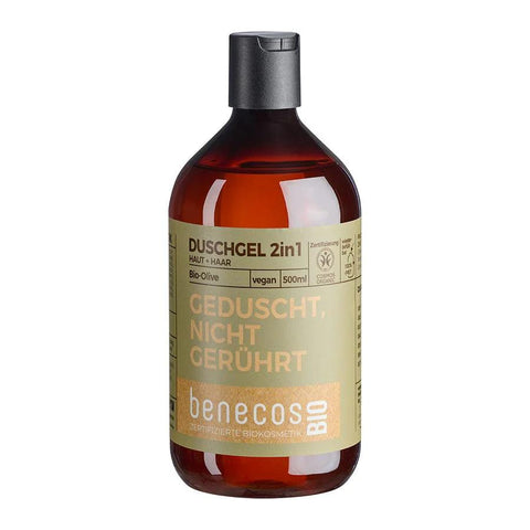 benecos GEDUSCHT, NICHT GERÜHRT Duschgel 2in1 Olive Haut und Haar, 500ml