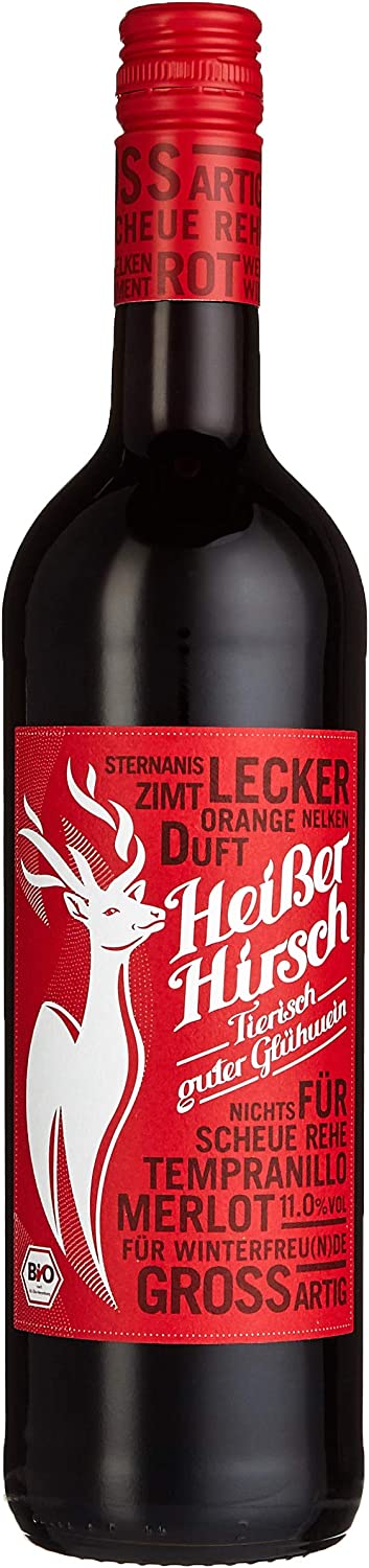 Roter Glühwein - Heißer Hirsch Bio - 6x 0.75l