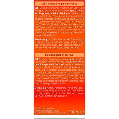 WELEDA Sport & Muskel Regenerationsbad Arnika Bio 200ml