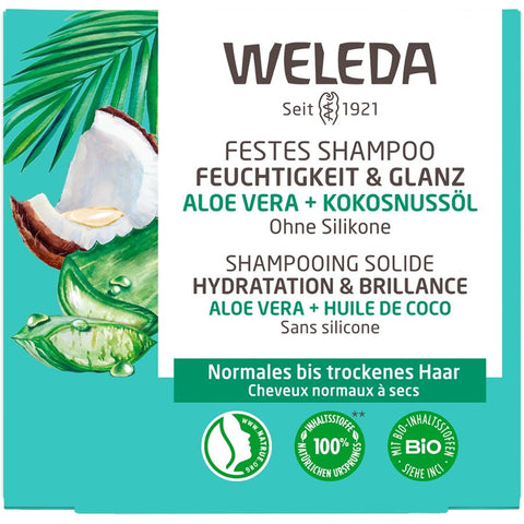 WELEDA Festes Shampoo Feuchtigkeit & Glanz Bio 50g