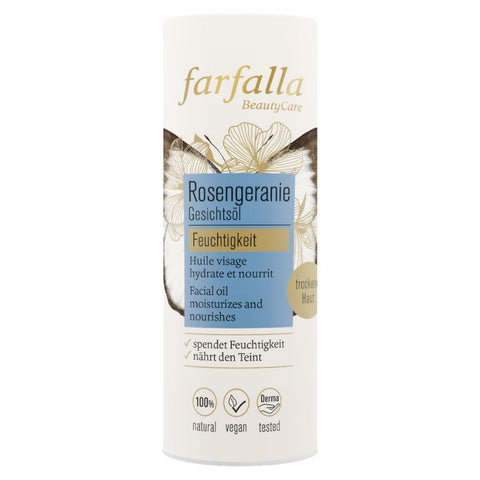 Farfalla Gesichtsöl Rosengeranie, Feuchtigkeit Bio 15ml