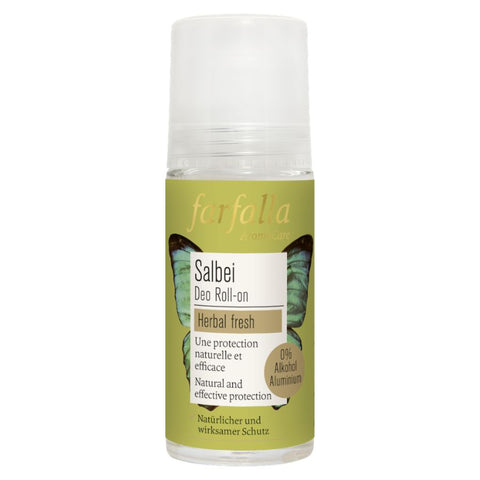 Farfalla Salbei, Kräuterfrischer Deo Roll-on Bio 50ml
