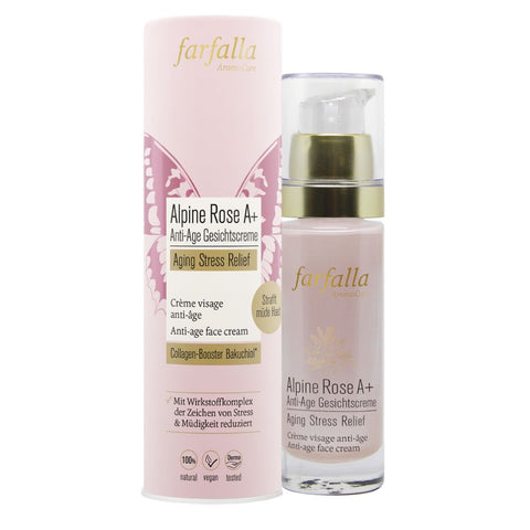 Farfalla Alpine Rose A+ Anti-Age Gesichtscreme, Aging Stress Relief Bio 30ml