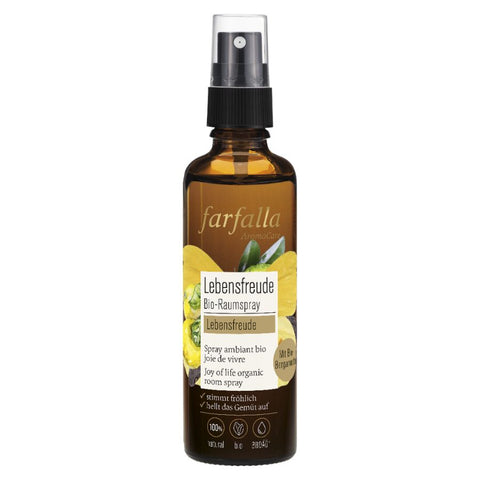Farfalla Lebensfreude, Bergamotte, Lebensfreude Bio-Raumspray 75ml