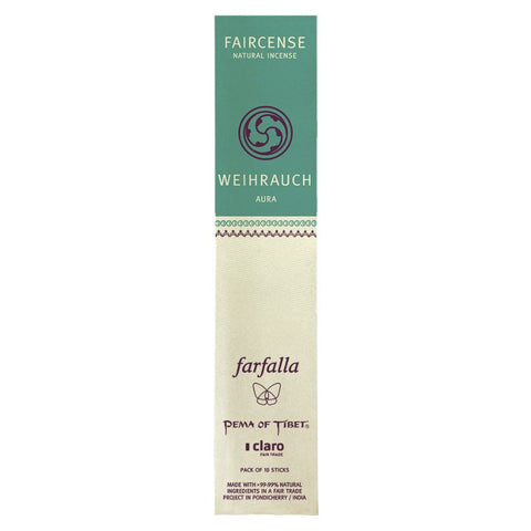 Farfalla Weihrauch / Aura, Faircense Räucherstäbchen Bio 15g