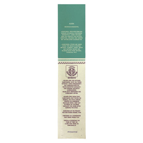Farfalla Weihrauch / Aura, Faircense Räucherstäbchen Bio 15g