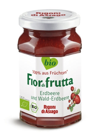 Rigoni di Asiago Fruchtaufstrich Erdbeeren-Walderdbeere 250g (bio)