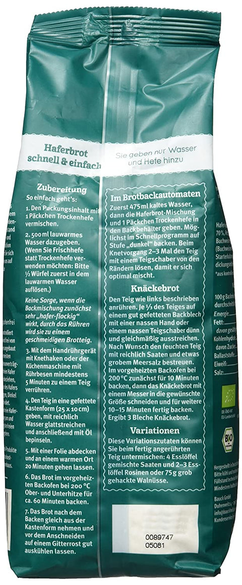 Bauckhof Haferbrot Vollkorn (glutenfrei) 500g