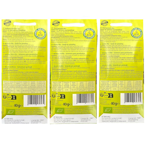 Rapunzel bioSnacky Sprossen bioSnacky-Mix | Wellness Sprossen, Vital Sprossen, Fitness Sprossen | Bio Keimsprossen zum Selberkeimen (3x 40g)