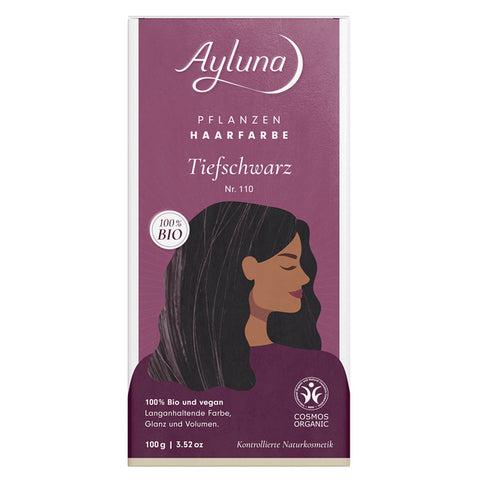 Ayluna Pflanzenhaarfarbe Tiefschwarz Nr. 110 Bio 100g