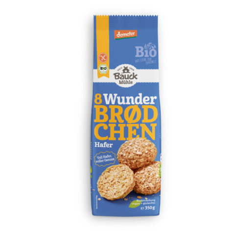 Bauck Mühle Wunderbrödchen Hafer 350g Demeter - glutenfrei